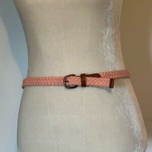 Braided coral Pink Belt